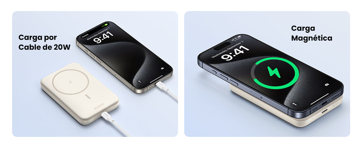 Power Bank MagSafe de 10000mAh | 20W | Carga Inalámbrica y por Cable USB-C | Sistema de Protección Inteligente | Tecnología de Carga Rápida | Ultra