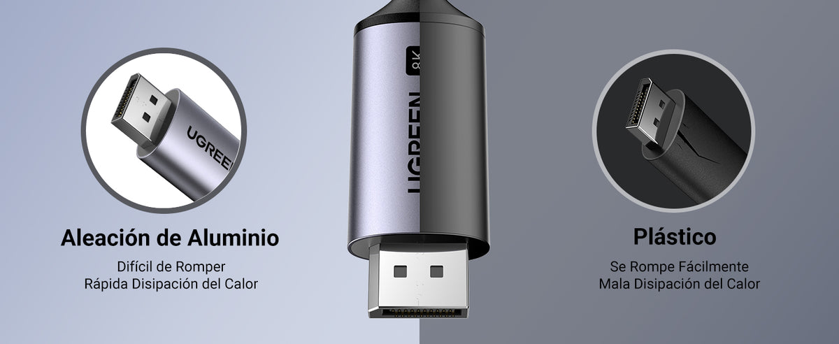 Cable USB-C a DP 1.4 | 3 Metros (9.84 Pies) | Compatible con Thunderbolt 3 & 4 | 8K@60Hz | 4K@240Hz | HDR10+ | eARC | DTS | 3D | ALLM | VRR | |