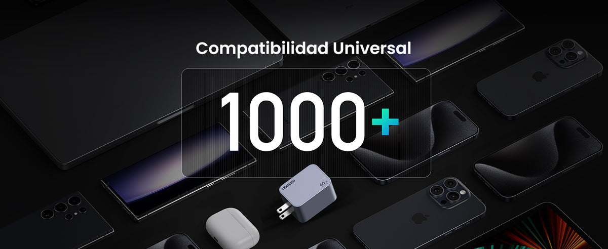 Cargador de 65W serie Nexode Pro | 3 Puertos de Carga Rápida | 2 USB-C | 1 USB-A | Tecnología GaNInfinity | PD3.1 de 65W / QC4.0 | Tecnología de