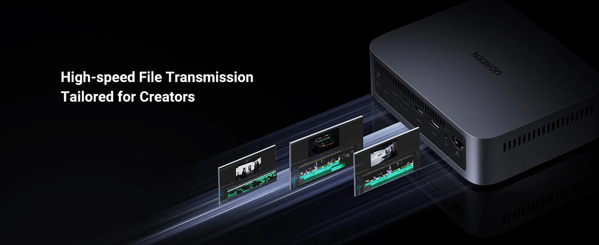 NAS UGREEN NASync DXP480T Plus / Intel Core i5-1235U 10 Núcleos / 4 Ranuras SSD M.2 NVMe PCIe 4.0 y 3.0 / 10GbE Ethernet / Thunderbolt 4 40 Gbps