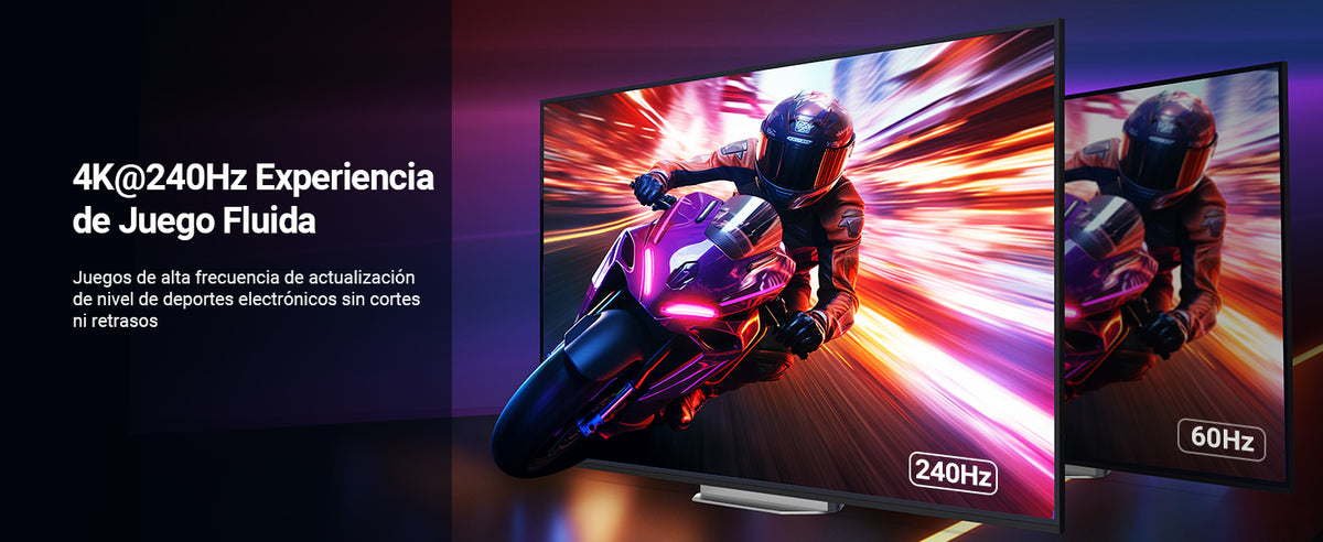 Cable HDMI 2.1 de 8K@60Hz | 2 Metros (6.56 Pies) | 48Gbps | HDR10+ | 3D Inversivo | eARC | Dolby ATMOS | VVR | QMS | QFT | ALLM | 3 Modos de