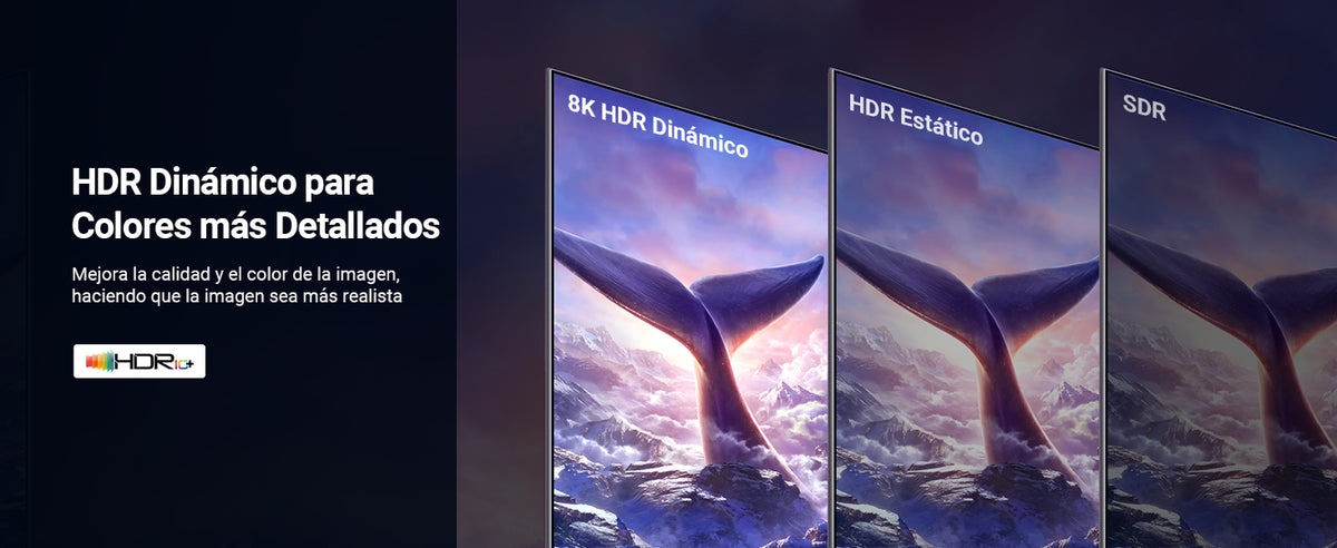 Cable HDMI 2.1 de 8K@60Hz | 2 Metros (6.56 Pies) | 48Gbps | HDR10+ | 3D Inversivo | eARC | Dolby ATMOS | VVR | QMS | QFT | ALLM | 3 Modos de