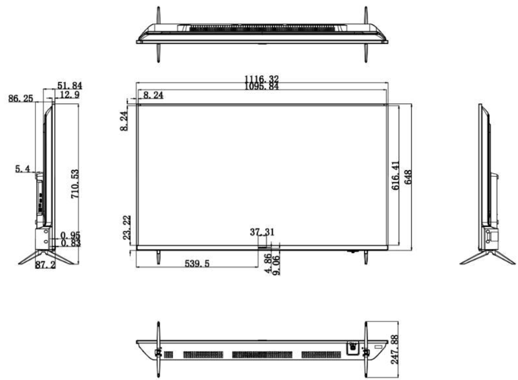 Monitor LED 4K de 50" / 3 Entradas HDMI / Compatible con Montaje VESA (200 X 200) / Bocinas Integradas / Uso 24/7