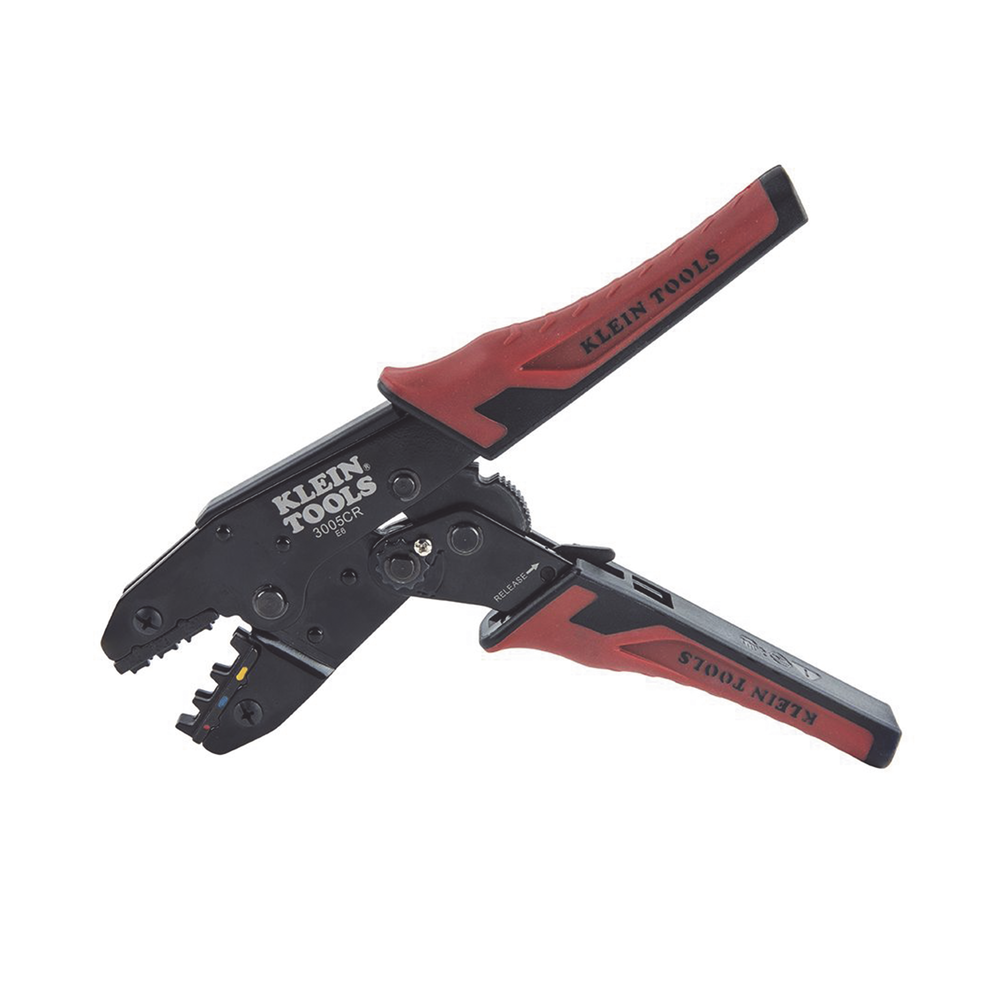 Pinza Ponchadora para Terminales con Aislamiento en Cable de Cobre Sólido y Trenzado de 10-22 AWG.