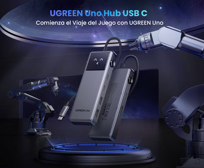 HUB USB-C Uno USB-C To HDMI+2*USB 3.2 A+2*USB 3.2 C+PD Power Converter ABS