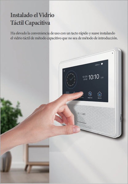 KIT DE VIDEOPORTERO IP COLOR BLANCO / Apertura con app / Súper elegante / Monitor WIFI / Alimentación 110vca