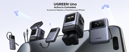 Cargador RobotGaN de 100W Serie UNO | 4 Puertos de Carga Rápida | 3 USB-C | 1 USB-A | PD 3.0 | QC 4.0 | Carga Inteligente | Tecnología GaN II |