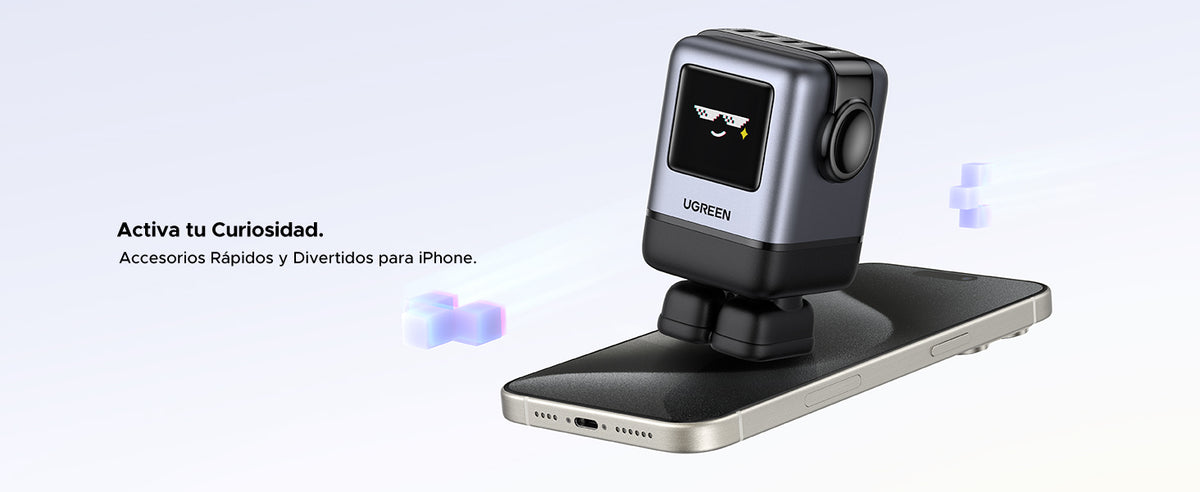 Cargador RobotGaN de 100W Serie UNO | 4 Puertos de Carga Rápida | 3 USB-C | 1 USB-A | PD 3.0 | QC 4.0 | Carga Inteligente | Tecnología GaN II |