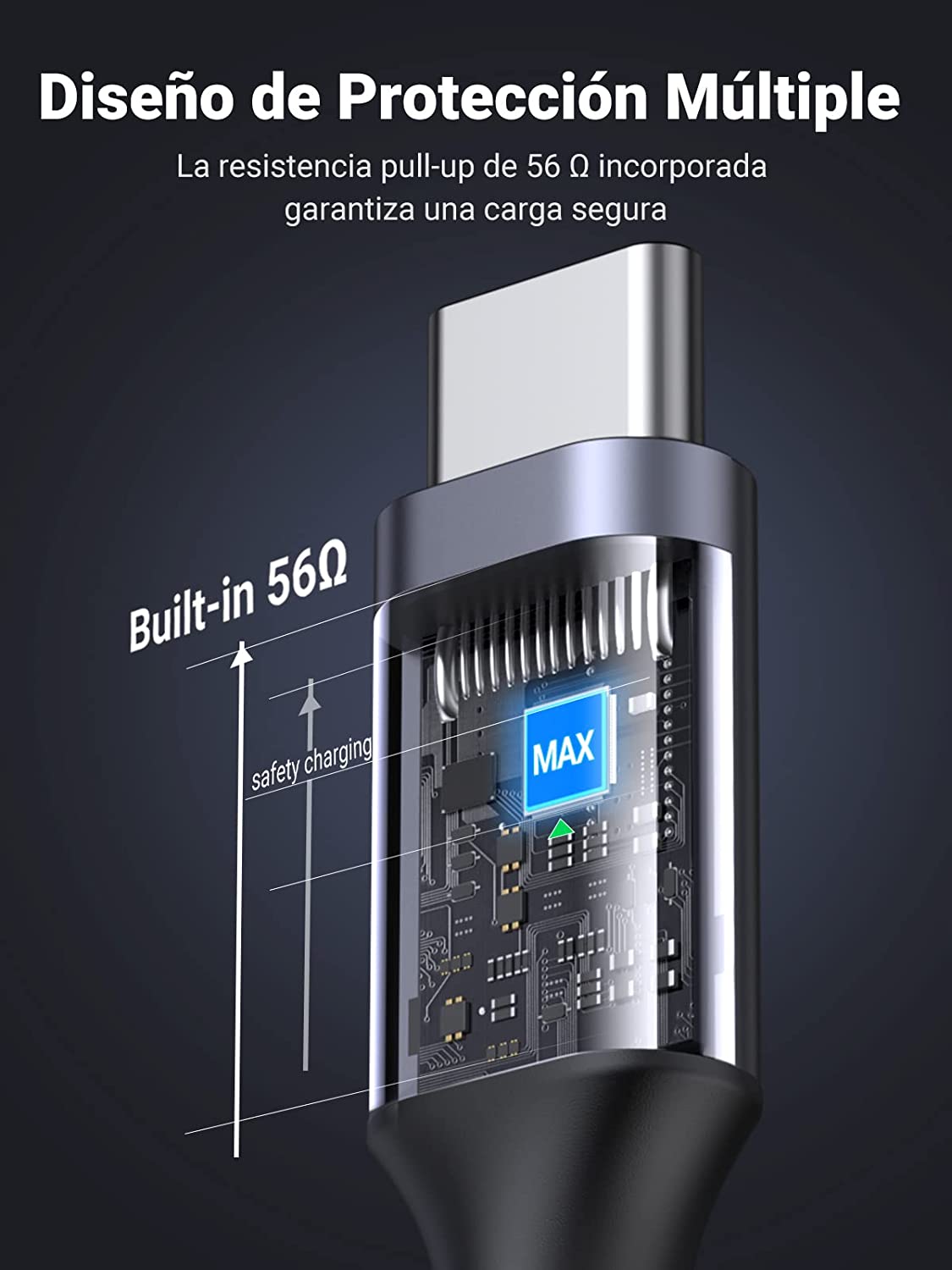 Cable USB-C a USB-C | 2 Metros (6.56 Pies) | Transferencia de Datos de 480 Mbps | Carga Rápida de Hasta 60W | QC 4.0/3.0/2.0 | PD3.0 | FPC | AFC |