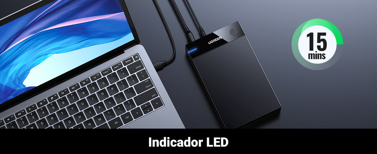 Carcasa de Disco Duro para 3.5" y 2.5" (Enclosure) | Con Cable USB 3.0 | Para HDD 3.5" / SSD 2.5" | SATA I/II/III | UASP | Hasta 16 TB | Compatible