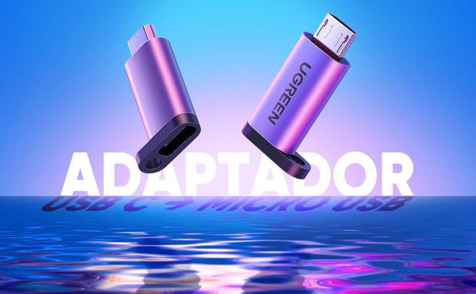 Adaptador USB-C 3.1 a Micro USB | Carga Rápida | FPC/QC2.0 | Sincronización de Datos | Velocidad de Transferencia de hasta 480Mbps | Incluye Cordón |
