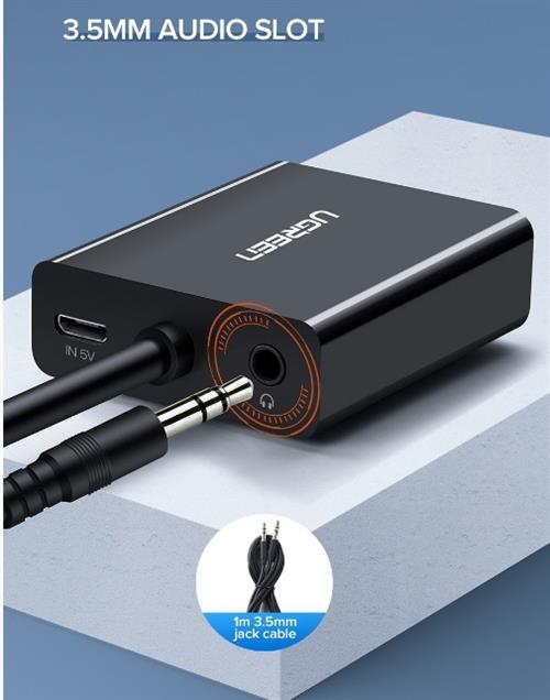 VGA Macho / Salida: HDMI Hembra / Resolución de 1080P@60Hz / Puerto Estéreo de 3.5 mm / Plug and Play, Sin Controlador / Longitud del Cable 15 cm