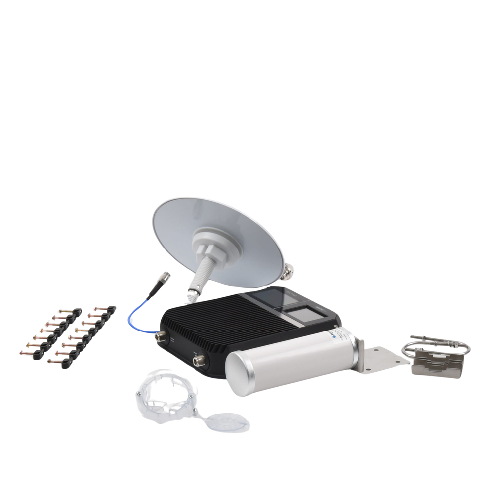 Kit Amplificador Office 200 para 2G, 3G y 4G / Mejora llamadas convencionales y VoLTE / Amplifica señal de TELCEL, AT&T y MOVISTAR / Cubre hasta 400