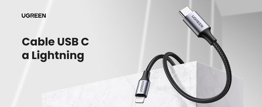 Cable USB-C a Lightning | 1 Metro (3.28 Pies) | Certificado MFi | Carga Rápida 60W | 480 Mbps | Conector C94 | Adecuado para iPhone, iPad y iPod |