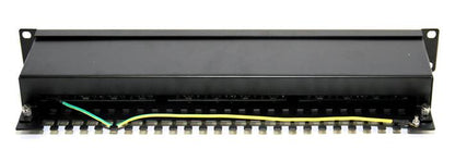 Panel de Parcheo de Impacto Blindado (STP) de 24 Puertos Cat5e, 19 Pulgadas