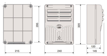 Kit de Operadores para Puertas Abatibles de hasta 3 Metros y 400 Kg ATI 3024 / Uso Semi-Intensivo