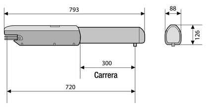 Kit de Operadores para Puertas Abatibles de hasta 3 Metros y 400 Kg ATI 3024 / Uso Semi-Intensivo