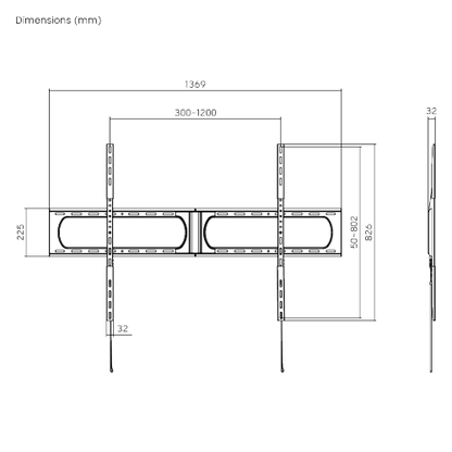Soporte de Pared para Pantallas Super Heavy-Duty | Inclinación Ajustable| Compatible con Pantallas hasta 140" | Capacidad de Carga hasta 125 kg |
