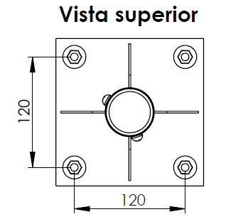 Montaje para piso para PRO6RF y PRO12RF