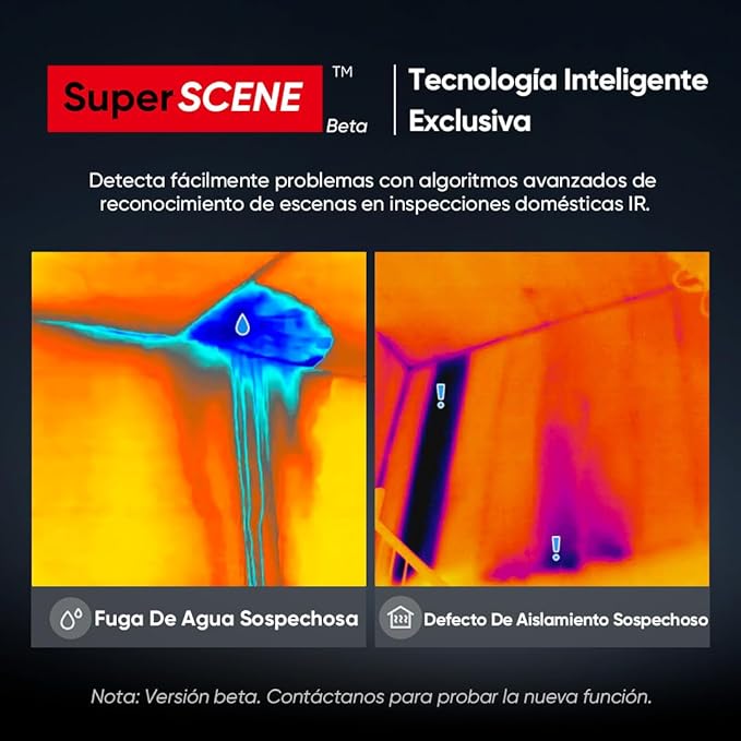 E01 - Cámara Termográfica Portátil Eco Series / SuperIR 240 x 240 / Rango de -20°C a 400°C / Pantalla LCD 2.4" / Modos SuperScene (Fugas