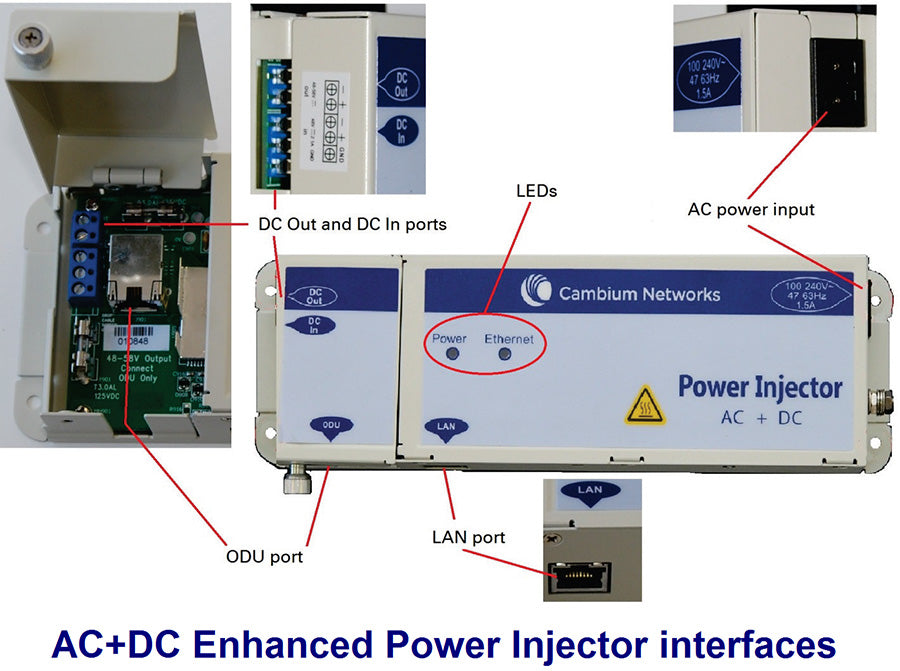C000065L002D - Fuente de Poder Avanzada IDU para Corriente Alterna y/o Directa con Protector, Compatibilidad con Radios PTP300/400/500/600