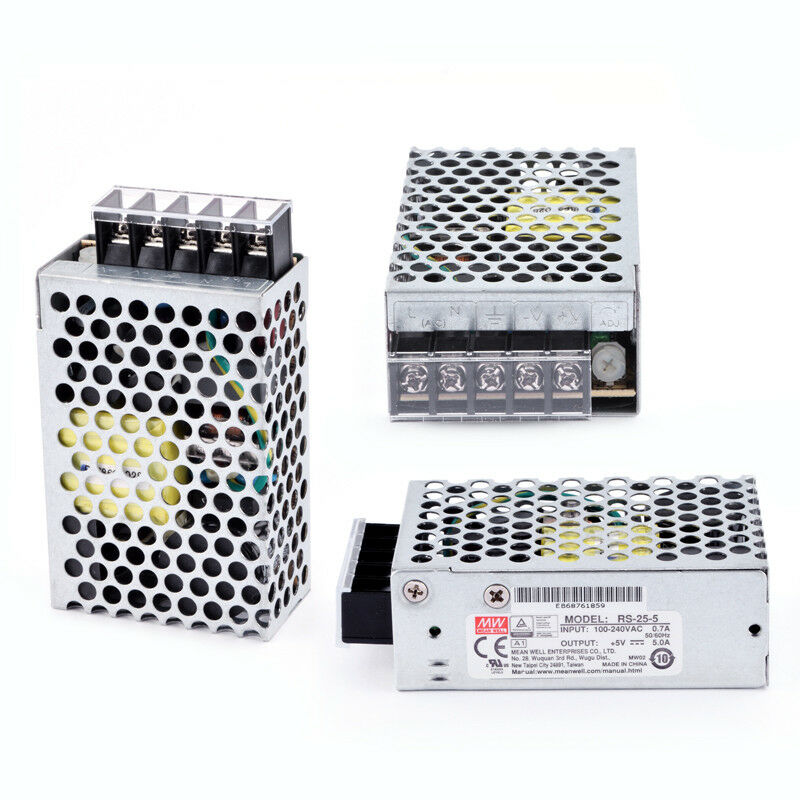 Fuente de Poder Industrial Conmutada 25W de Potencia, 5Vcc, 5A
