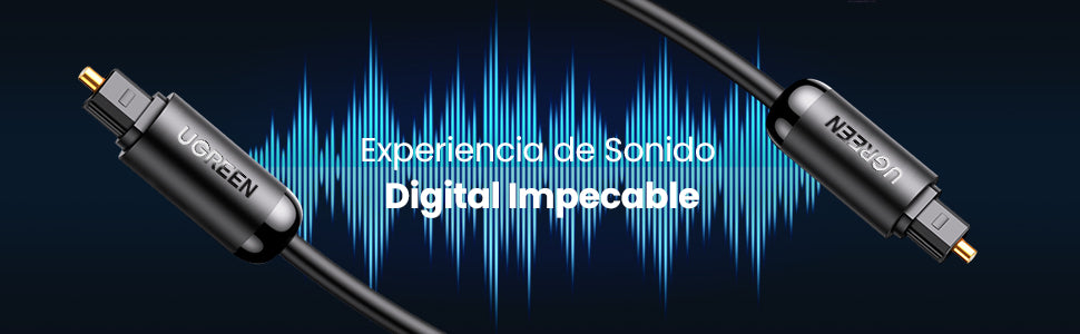 Cable Óptico Toslink (S/PDIF) de Alta Calidad para Audio Digital / 3 Metros (9.84 Pies) / Tapa de Protección / Dolby 7.1 Canales / Diseño Durable
