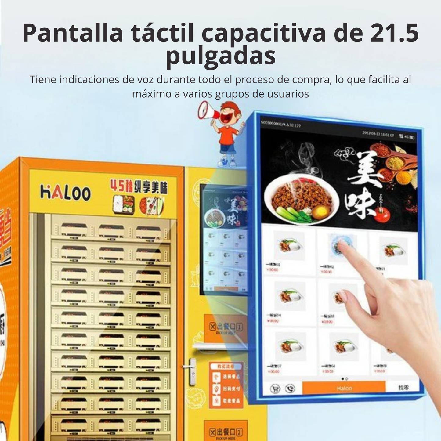 Maquina expendedora de alimentos prefabricados, box lunch, máquina expendedora de calefacción automática de comida rápida, máquina expendedora de comida cocinada