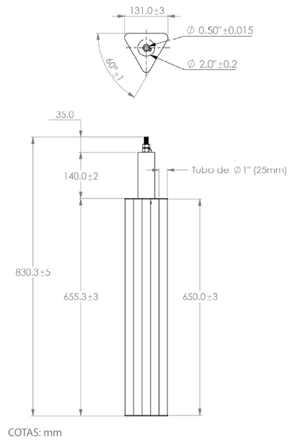 Kit de tierra física modelo TG70K con Electrodo Magnetoactivo y Accesorios de Instalación, capacidad: 70 AMP