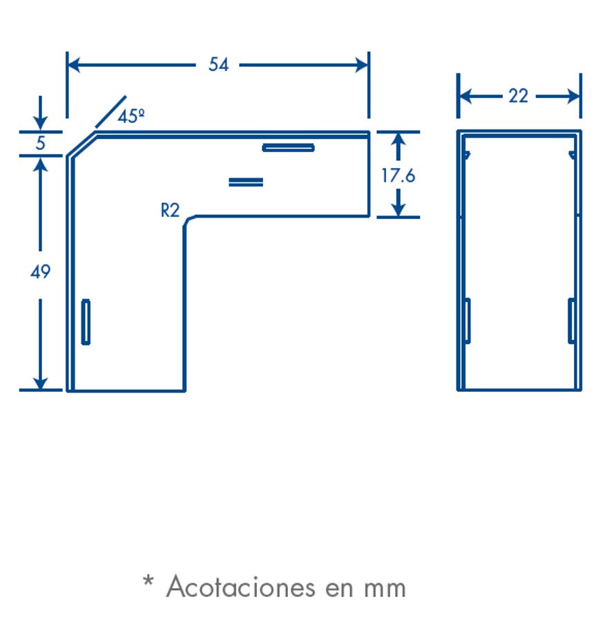 Esquinero exterior blanco para canaleta TMK1720 (5210-02001)