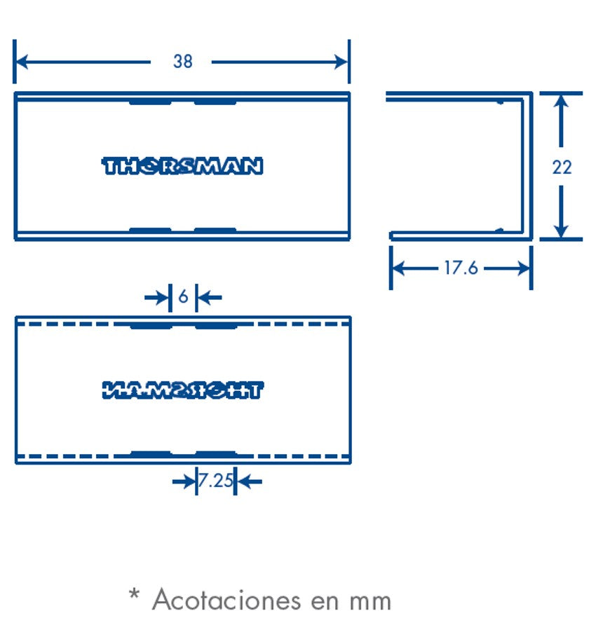 Pieza de unión color blanco de PVC auto extinguible, para canaleta TMK1720 (5280-02001)