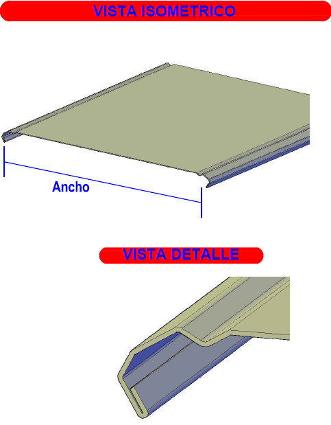 Tapa automática para charola, 100 mm de ancho