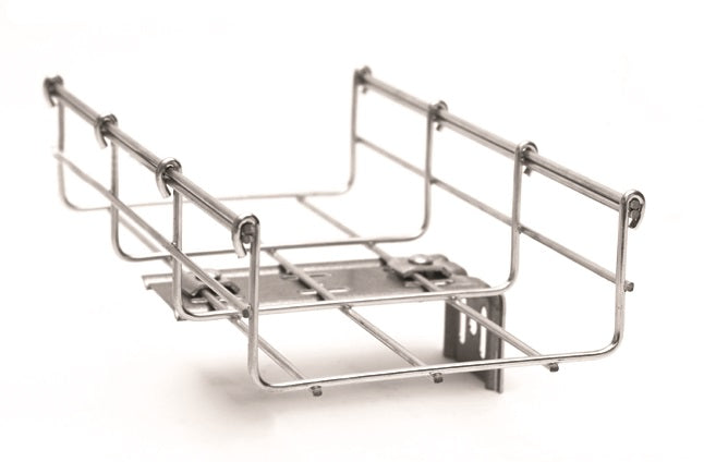 Ménsula Para MallaFils, para montaje en pared, para anchos de charola de 100 mm, con acabado electrozinc