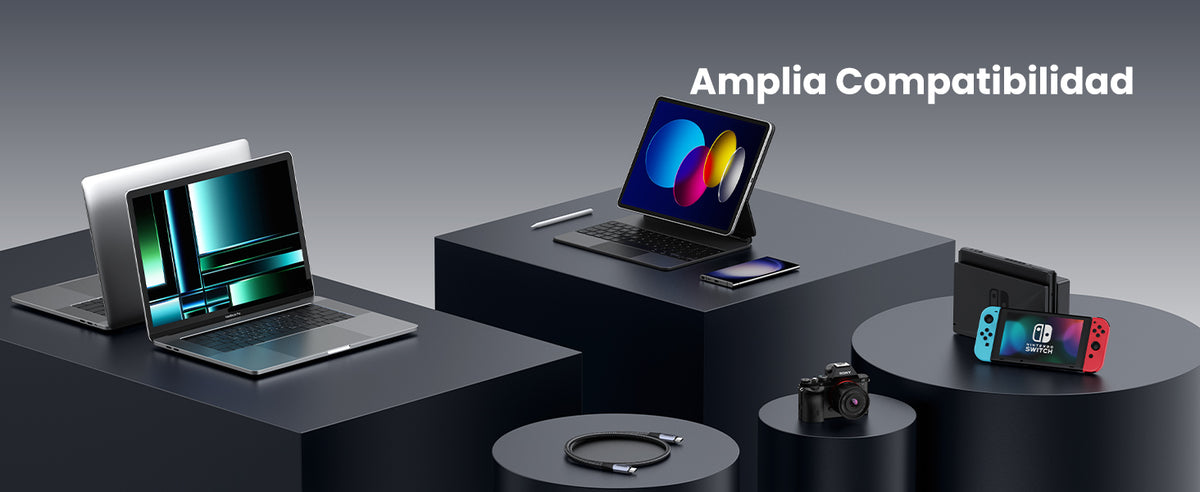 Cable USB-C a USB-C 3.2 Thunderbolt | 1 Metro | 240W | 10 Gbps | 480 Mbps | Soporta Video 4K@60Hz| Chip E-Market Inteligente | Carcasa de Aluminio |
