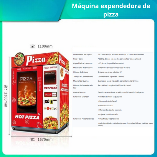 Maquina expendedora de pizza, Máquina expendedora comercial completamente automática