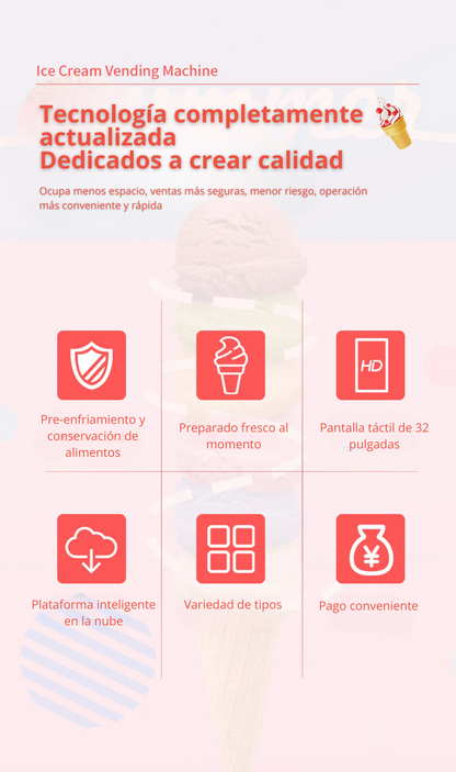Ice cream vending machine, intelligent ice cream vending machine, different flavors