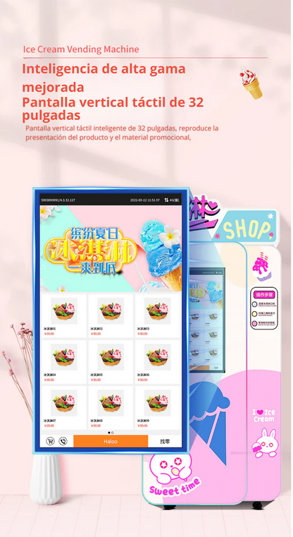 Ice cream vending machine, intelligent ice cream vending machine, different flavors
