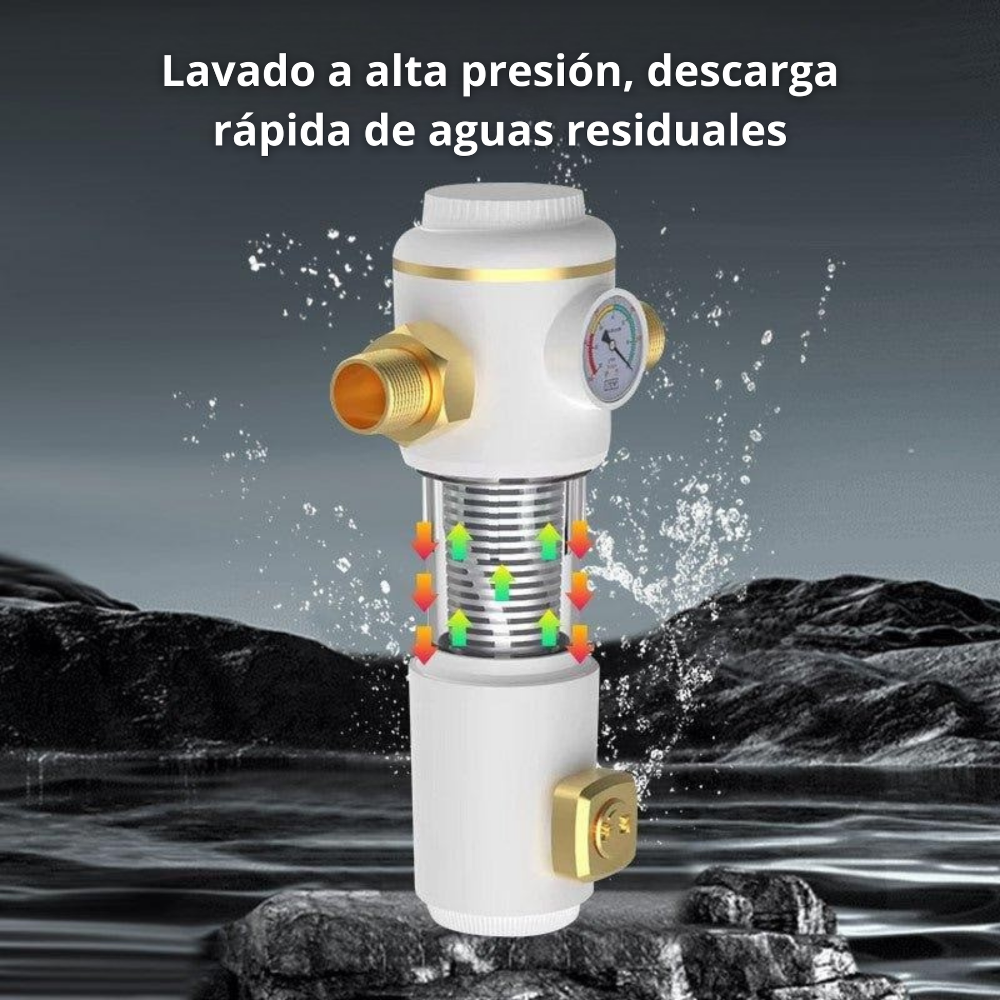 Prefiltro de retro lavado VS sarro, filtro doméstico de alto flujo, protección contra el sarro