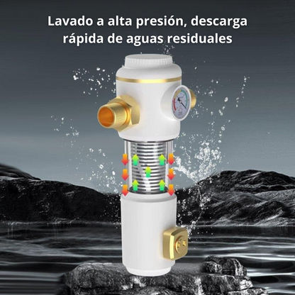 Prefiltro de retro lavado VS sarro, filtro doméstico de alto flujo, protección contra el sarro