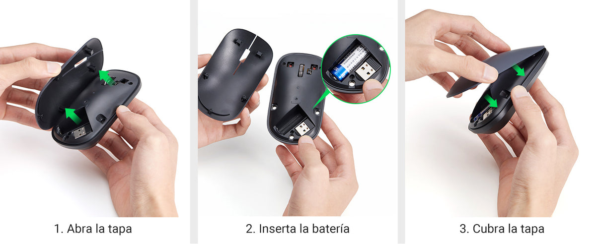 Mouse inalámbrico 2.4 GHz | Ultra Delgado y Silencioso | DPI 1000/1600/2000/4000 (Ajustable) | Alcance 10m | Scroll de Aluminio | Adaptable a
