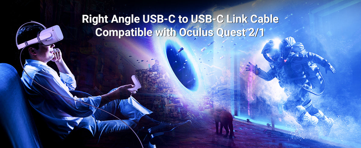 Cable USB-C a USB-C (Cable Link) | 5 metros (16 pies) | Transferencia de Alta Velocidad | Carga Rápida | Un Extremo Angulado | Caja de Aluminio |