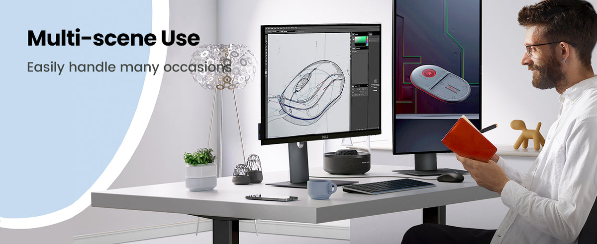 Mouse Óptico USB | Cable USB de 1.5 metros | 3 Botones | 1200DPI | Diseño Ergonómico | Silencioso | Color Negro | Windows / MacOS / Linux / Chrome y