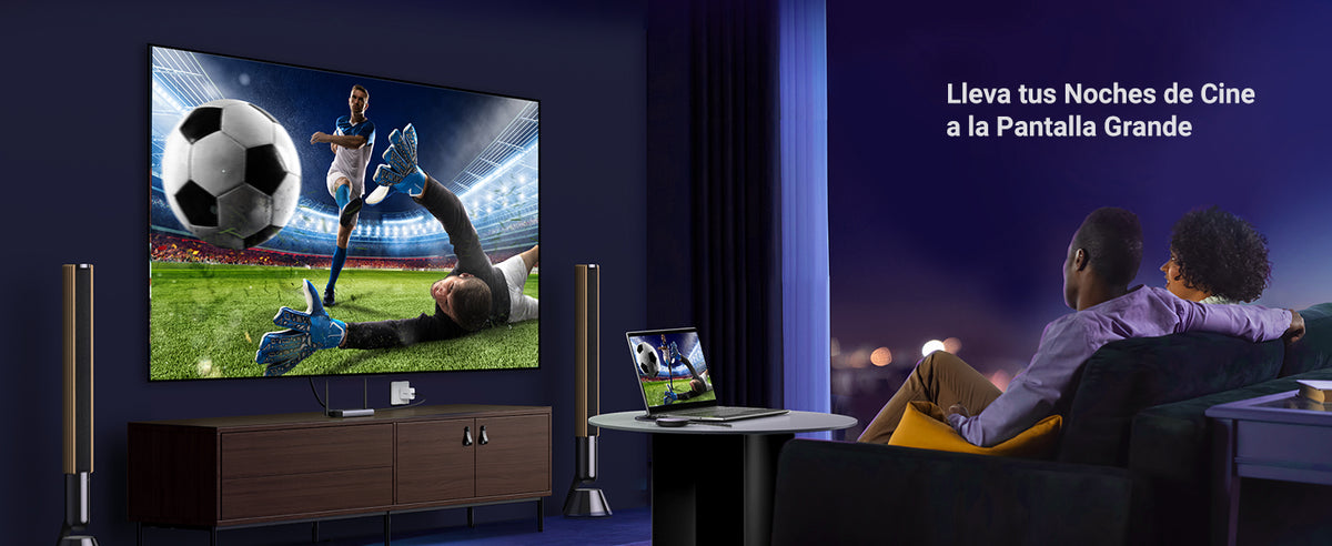 Transmisor y Receptor Inalámbrico HDMI / 4K@30Hz / 50m (164 ft) Alcance / Salida HDMI y VGA Simultánea / Audio 3.5mm / Plug & Play / USB-C / Banda 5