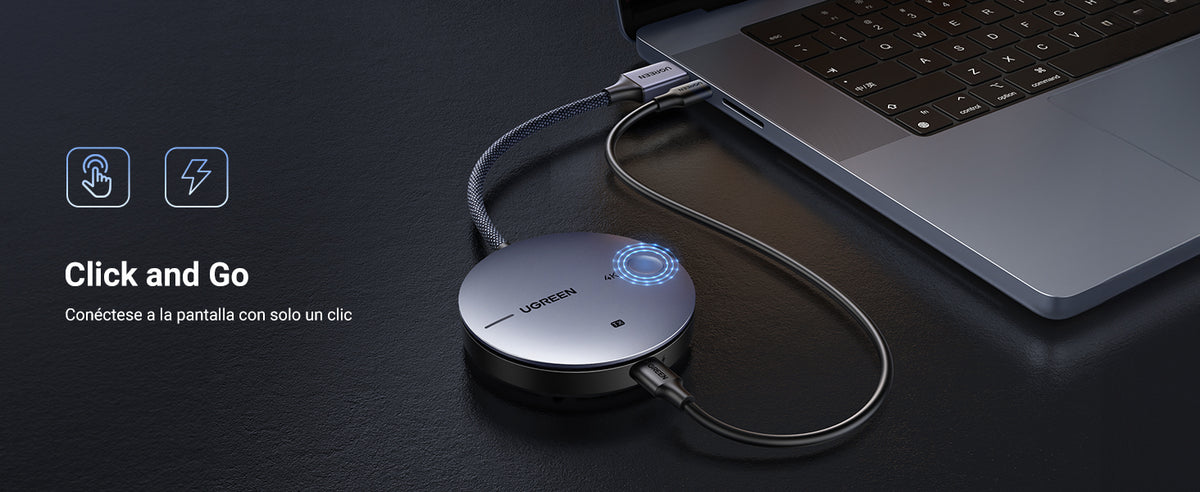 Transmisor y Receptor Inalámbrico HDMI / 4K@30Hz / 50m (164 ft) Alcance / Salida HDMI y VGA Simultánea / Audio 3.5mm / Plug & Play / USB-C / Banda 5
