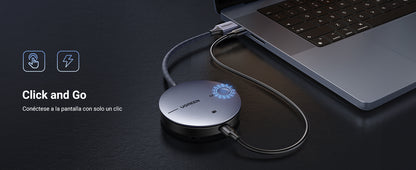 Transmisor y Receptor Inalámbrico HDMI / 4K@30Hz / 50m (164 ft) Alcance / Salida HDMI y VGA Simultánea / Audio 3.5mm / Plug & Play / USB-C / Banda 5