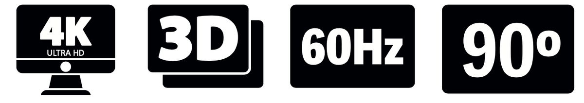 Cable HDMI Ángulo 90° | 2 Metros (6.56 Pies) | Alta Definición | Versión 2.0 | Alta Velocidad 18Gbps | 4K@60Hz |
