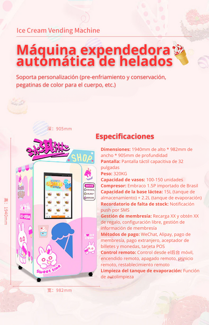 Ice cream vending machine, intelligent ice cream vending machine, different flavors
