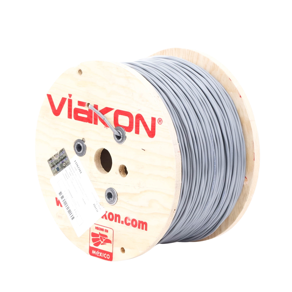 Bobina de 305 m (1000 ft) / Cable para Alarma 2x18 AWG / Blindado / Riser / Gris