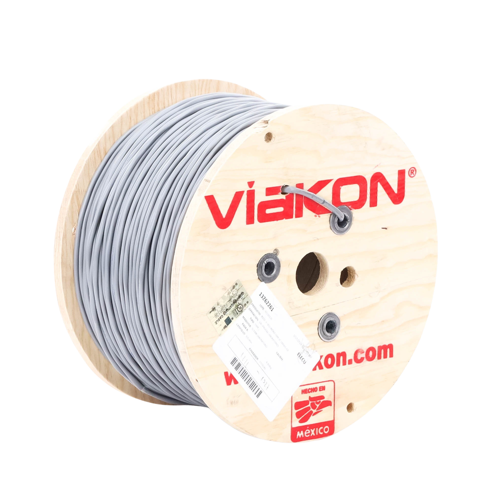 Bobina de 305 m (1000 ft) / Cable para Alarma 2x18 AWG / Blindado / Riser / Gris