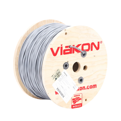 Bobina de 305 m (1000 ft) / Cable para Alarma 2x18 AWG / Blindado / Riser / Gris